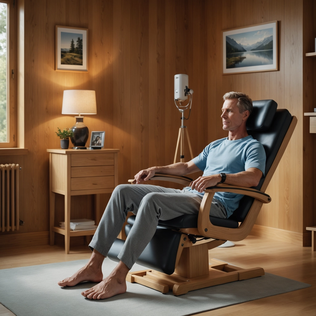 Persona durante trattamento di biorisonanza