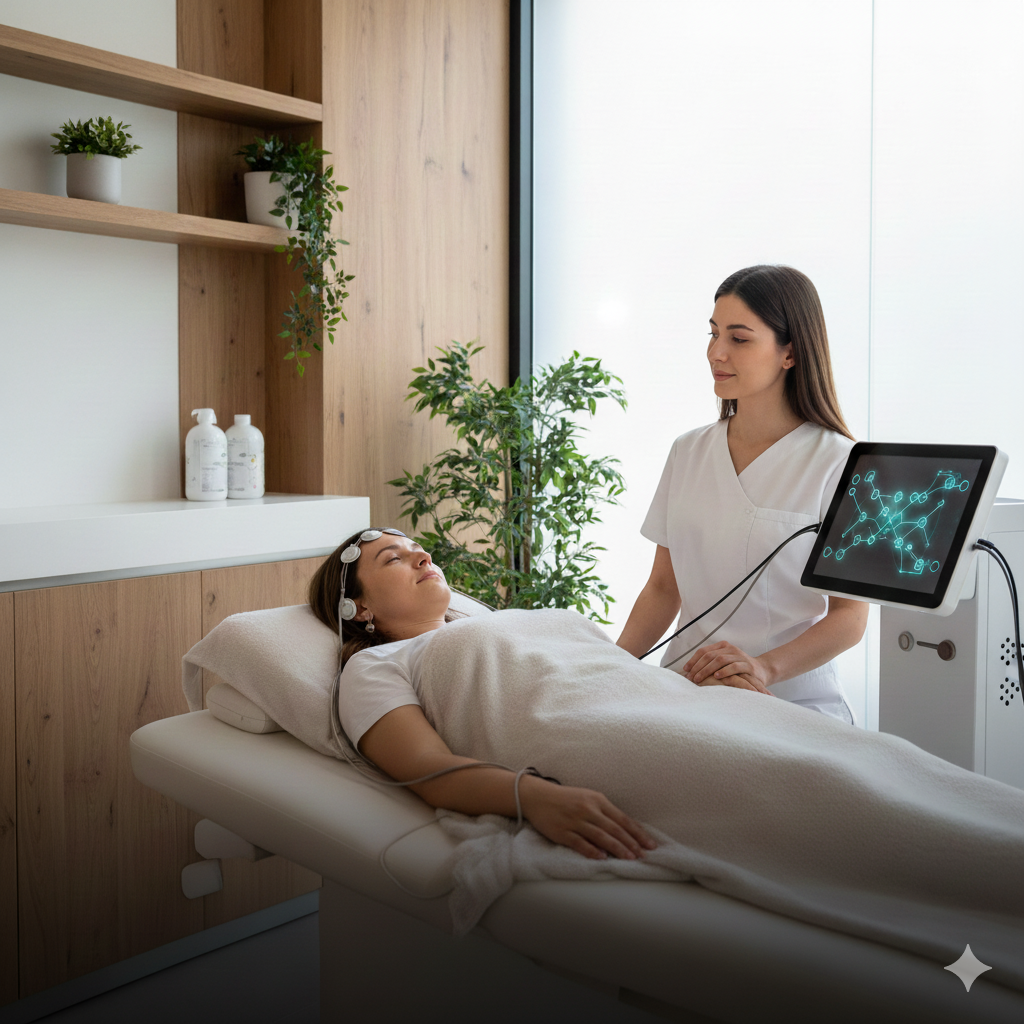 Trattamento di una persona mediante dispositivi di biorisonanza