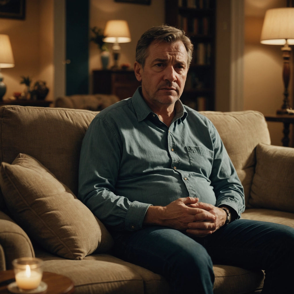 Persona con mal di stomaco